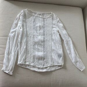 Isabel Marant White Textured Blouse